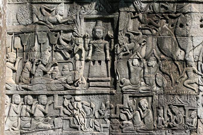 Adoración brahmán Bayon, Angkor Thom, Angkor, Camboya