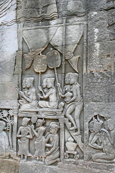 Alivio Ofreciendo galería Bayon Angkor Thom, Angkor, Camboya