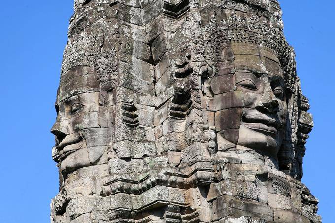 Tour a 4 enfrenta Bayon Angkor Thom, Angkor, Camboya