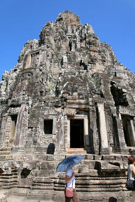 Torre central con una altura de 43 m, Bayon, Angkor Thom, Angkor, Camboya