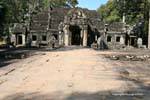 La construcción de la terraza cruciforme, Banteay Kdei, Camboya.