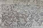 Fresco de la galería occidental que representa la batalla de Kurukshetra, Angkor Wat, Camboya.