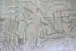 Extracto de la epopeya india Mahabharata, bajo relieve, Angkor Wat, Camboya.
