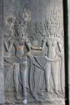 Par Apsaras en bajo relieve, Angkor Wat, Camboya.
