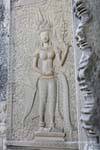 Perfección del relieve de devata, Angkor Wat, Camboya.