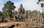 Panorama del templo Bayon, Angkor Thom, Camboya.