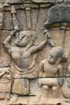 Tragasables, bajorrelieve, Terraza del Rey Leproso, Angkor Thom, Camboya.