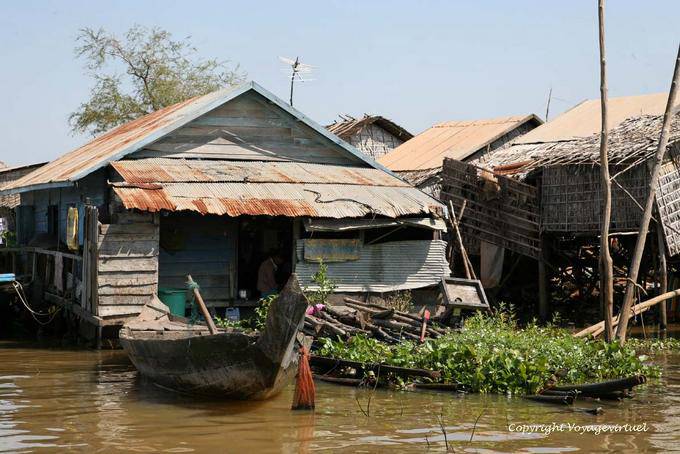 Casa de pescador en el Tonle Sap - Camboya