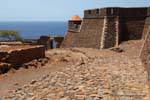 Santiago, Cidade Velha, paredes Fortaleza Real de San Felipe, Cabo Verde.