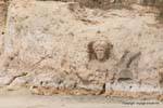 Santiago, Tarrafal, escultura en el acantilado, Cabo Verde.