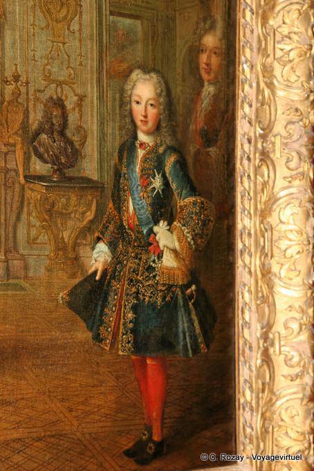 Retrato de Louis XV de Rigaud, primero la antecámara de la Dauphine, Versalles
