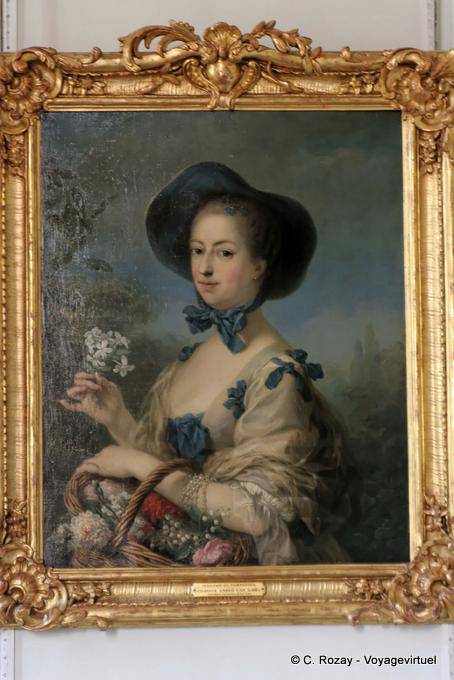Madame de Pompadour en el hermoso jardinero, Charles-André van Loo, Versalles