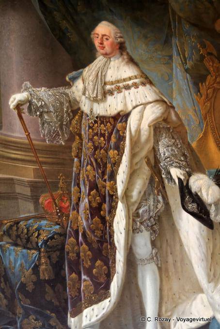 Up retrato de Louis XVI en el salón de Apolo, Versalles