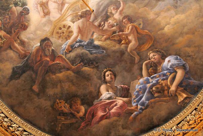 Fragmento de techo de Apolo Salon, Piso, Versalles