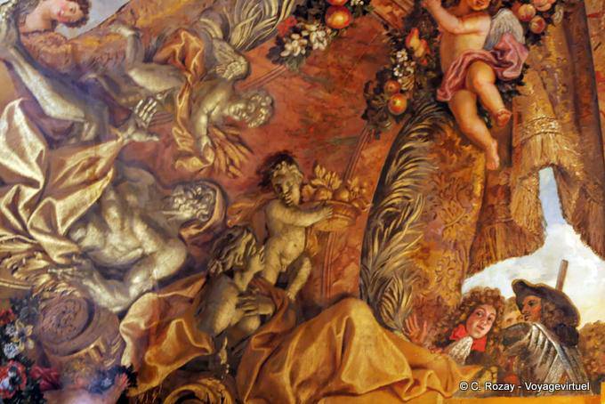 Pintura en detalle lugar olvidado en Versalles