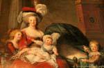 Marie Antonieta y sus niños, mesa de Versalles