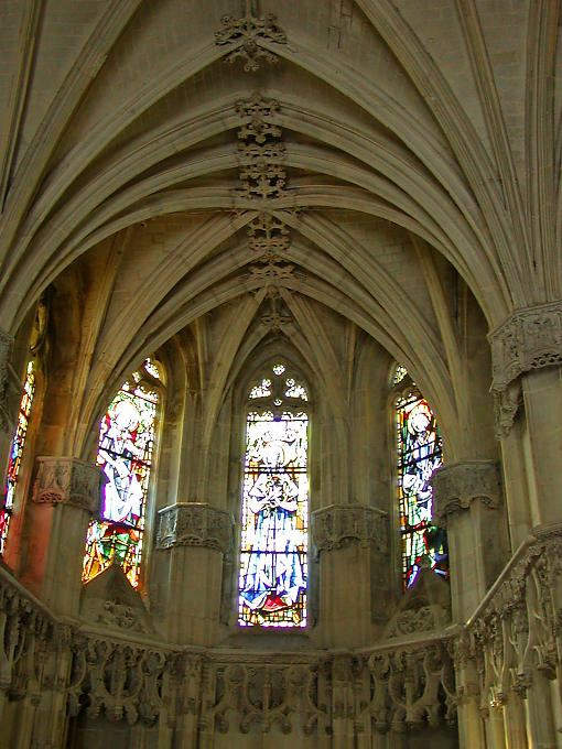 Nave de la capilla de Saint-Hubert, gótico, el castillo de Amboise, Francia.