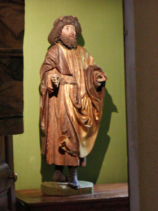 Estatua de madera, Castillo de Azay-le-Rideau, Francia.
