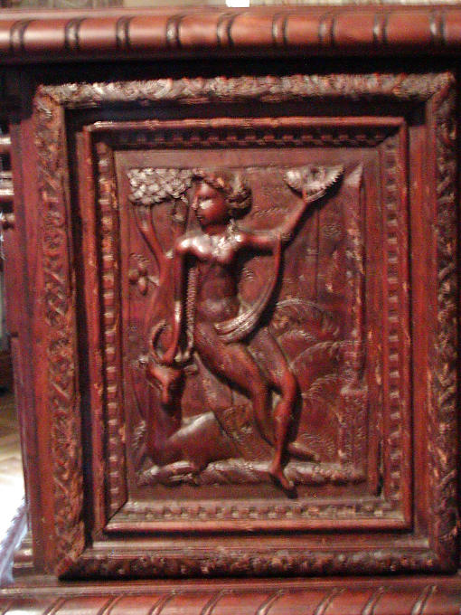 Decoración de muebles, detalle, Castillo de Azay-le-Rideau, Francia.