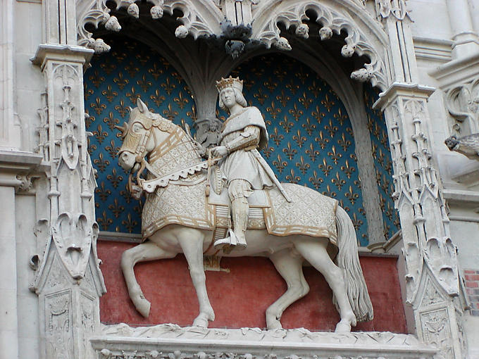 Estatua ecuestre de Luis XII, Blois, Francia.