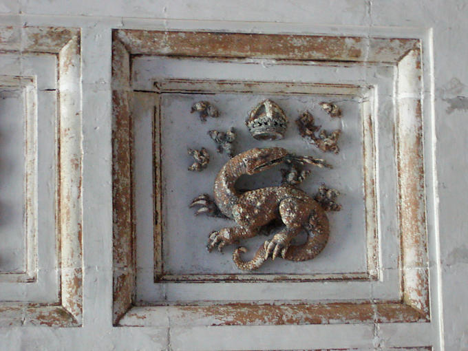 Emblema de François Premier, el castillo de Chambord, Francia.