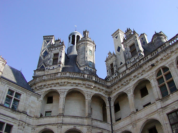 Perspectiva de ángulo Chambord Castillo, Francia.