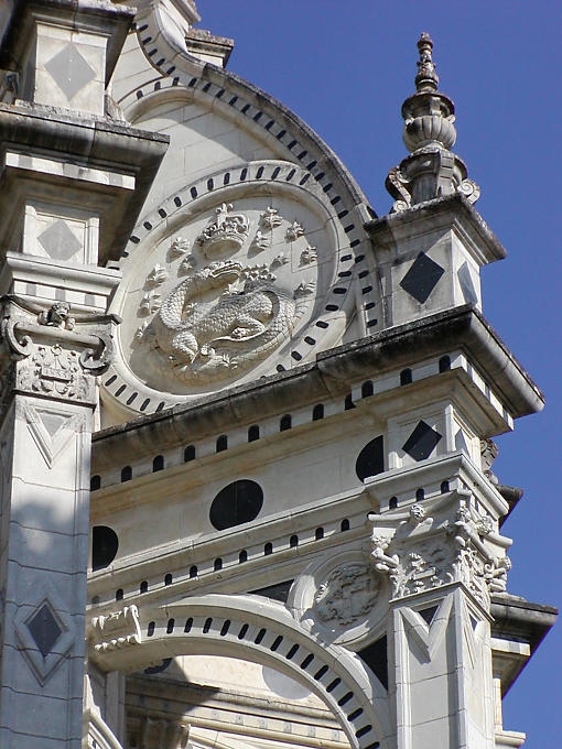 Escudo de armas de François 1er, Chambord, Francia.
