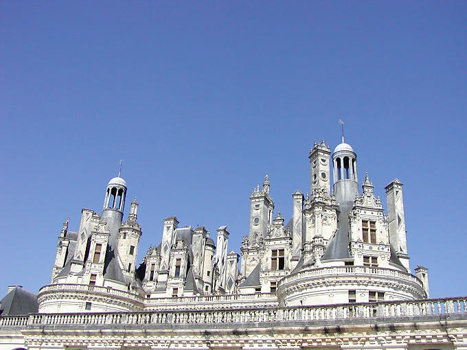 Magnificencia del castillo de Chambord, Francia.