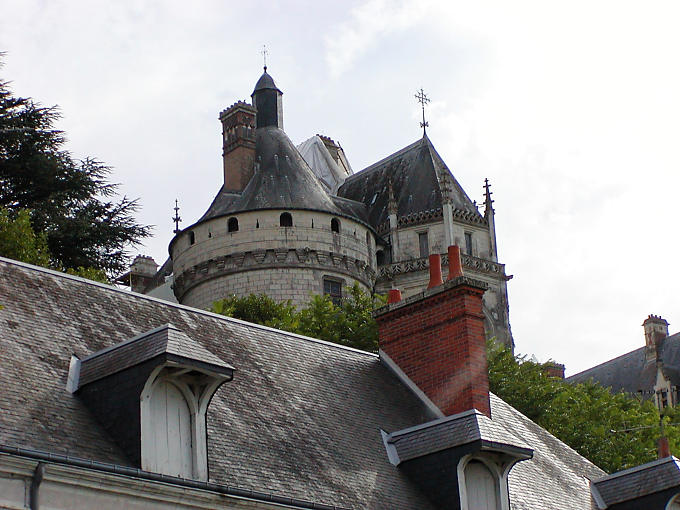 Azoteas y torre de Chaumont-sur-Loire, Francia.