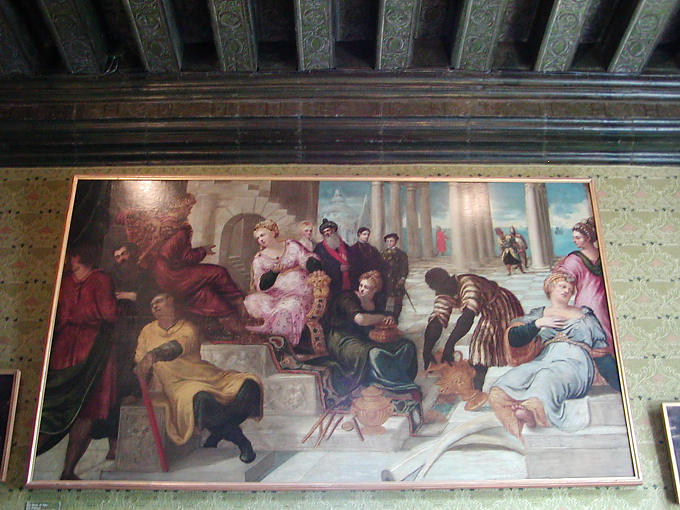 Tabla en la sala de Gabrielle d'Estrées, Château de Chenonceau, Francia.