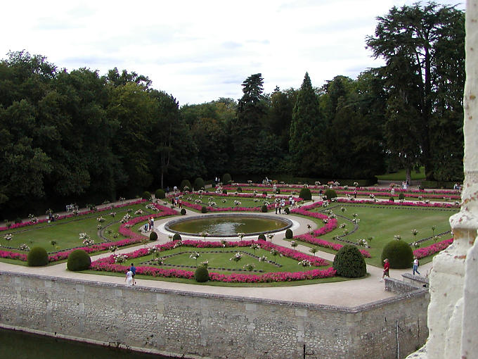 Jardín de Diana de Poitiers, Château de Chenonceau, Francia.