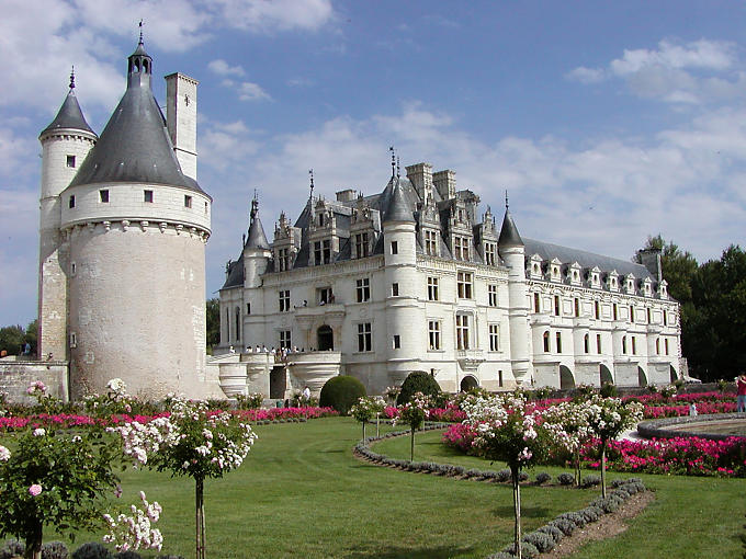 Jardín de Catalina de Medici, Château de Chenonceau, Francia.