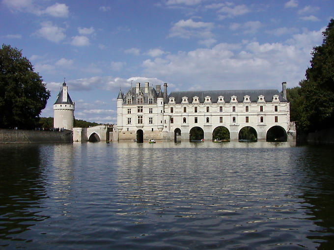 Panorama del Castillo de Chenonceau, Francia.