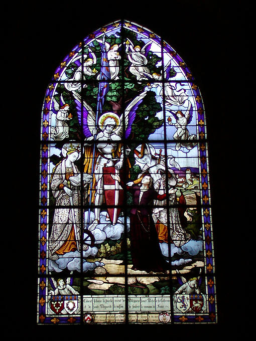 Stained Juana de Arco Iglesia Clamecy, Francia.