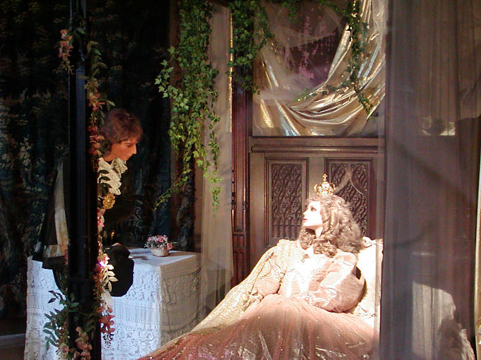 Princesa Aurora despertado por el príncipe azul, Castillo de Ussé, Francia.