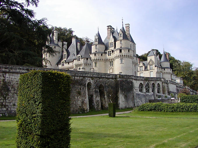 Jardines colgantes de Le Nôtre Château d'Ussé, Francia.