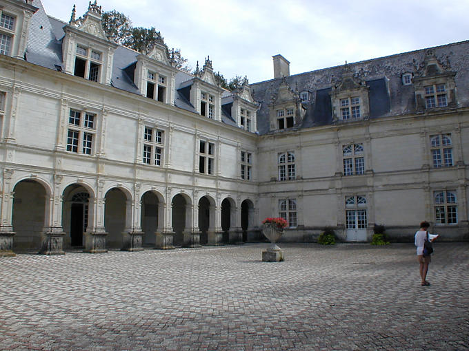 Patio, Château de Villandry, Francia.