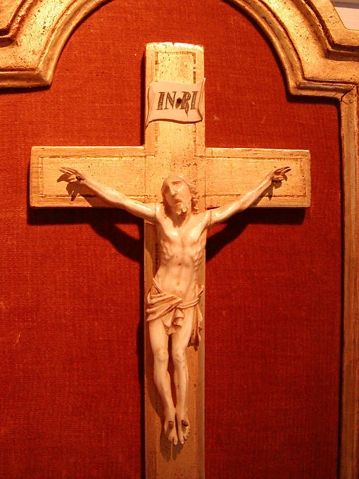 Cristo sufriente en la cruz, el Château de Villandry, Francia.