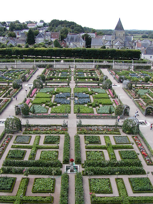 Jardín jardín renacentista, Château de Villandry, Francia.