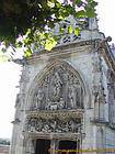 Frontón de la capilla de Saint-Hubert, el Castillo de Amboise, Francia.