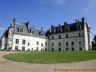 Fachadas de Château d'Amboise, jardín, Francia.