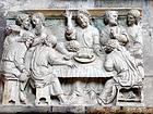 La última cena, bajorrelieve de la colegiata Clamecy, Francia.