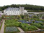 Vista desde el jardín delantero, Château de Villandry, Francia.