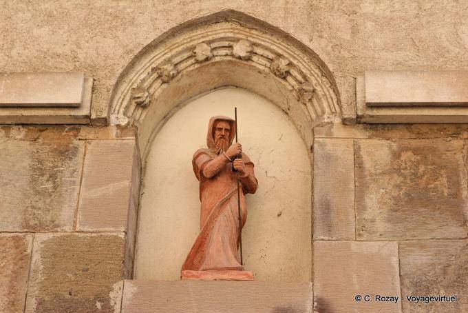 Fréjus, Estatua de San Francisco de Paula Capilla, Provence, Francia
