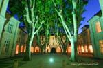 Avignon por la noche, Francia.