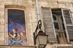 Pintado por Dominique Durand y Marion Pochy, trompe l'oeil Avignon, Francia.