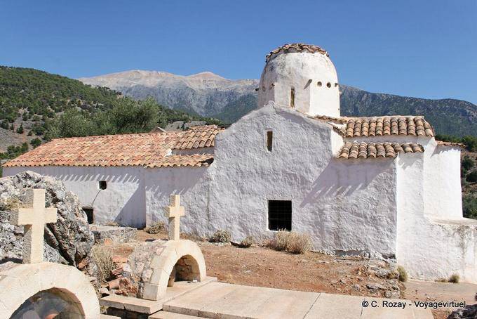 Cementerio y la capilla, Aradena - Creta, Grecia