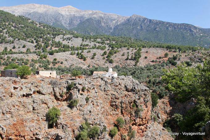 Vista desde el Puente de América Aradena - Creta, Grecia
