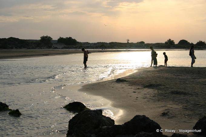 Sumerja el oeste, Elafonissi - Creta, Grecia