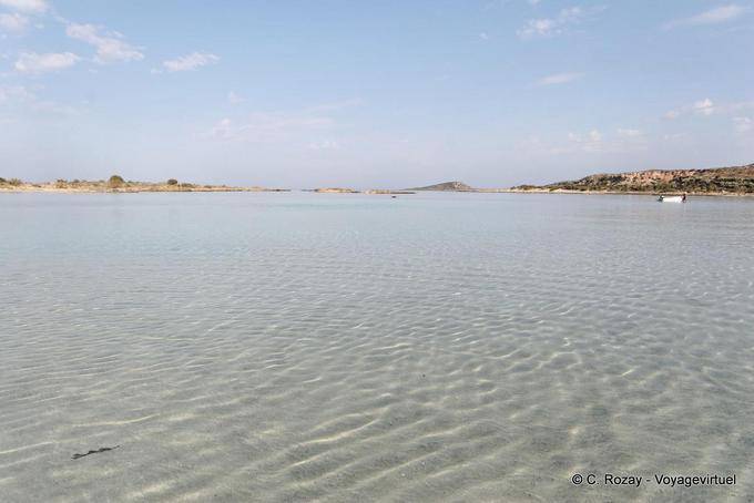 La transparencia del agua Elafonissi - Creta, Grecia